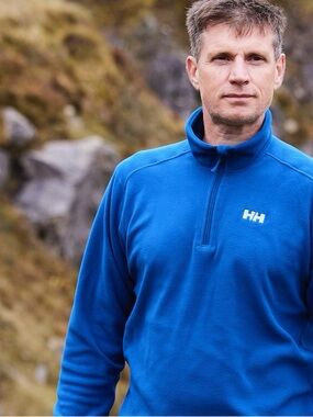 Helly Hansen Polartec Performance 1/2 Zip Fleece Sweater Bright Blue Large